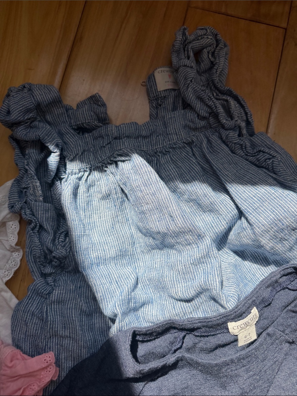 Crewcuts Sz S/6-7 - Girls Mixed Tops Bundle - White, Pink, Blue, Navy, Stripe - Picture 3 of 4